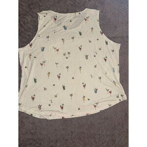 Philosophy Womens Sleeveless Tank Top 3X Cocktails Print Rayon & Spandex